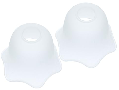 Mikikit 2St Lampenschirm aus Glas lampenschirme für tischlampe weinglas lampenschirm E Lampenschirm Schreibtischlampe schmücken Leuchter Deckenventilator e27 Die Glühbirne Weiß