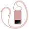 Funda para Xiaomi Poco X6 Pro 5G con Cuerda, Carcasa Silicona con Cordón Correa Colgante Ajustable Collar Moda Teléfono Case Cover, Anti-Choque Anti-arañazos, Rosado