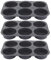 LOPYXBR 3 moldes para hamburguesas, antiadherentes, de silicona, redondos, 10 cm de diámetro, con 6 cavidades para hamburguesas, pan, panecillos, puffs, tartaletas