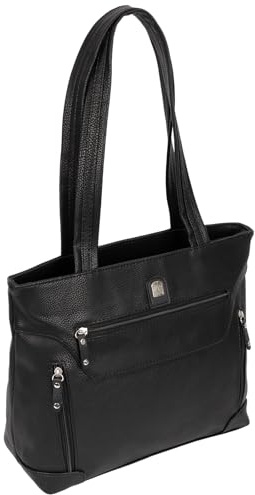 EAAKIE Damen Tasche, Schultertasche, Handtasche, Umhängetasche mit Leder Optik und vielen Fächern