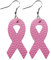 Cancer Du Sein Ruban Rose Boucles D' Oreilles en Cuir de Sensibilisation Au Cancer du Sein Boucles D' Oreilles pour Sensibilisation au Cancer du Sein Rose Accessoires (D)