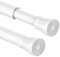 Tringle à rideau de douche extensible sans perçage antirouille pour armoire, salle de bain, projets de bricolage (115 à 205 cm, blanc)