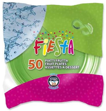 Generico 150 Piatti DESSERT colorati di plastica RIUTILIZZABILI da 17cm piatti rigidi | piatti Lavabili | VARI COLORI | per feste torte dolci frutta (Verde Mela)