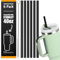 VITEVER 6 Stück Stanley Cup Strohhalm, Stanley Cup Zubehör, Strohhalm Geeignet für Stanley Cup 40/30oz,6 Stück Strohhalm mit 1 Reinigungsbürsten (BLACK)