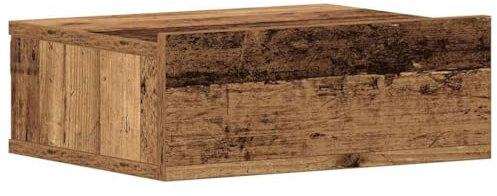 vidaXL Hängender Nachttisch Altholz-Optik 40x32x15 cm Holzwerkstoff, Nachttisch, Nachtschrank, Betttisch, Beistelltisch, Nachtkommode, Bettschrank