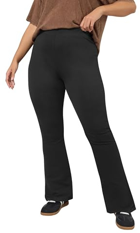 Yours Curve Red Flared Leggings - Women's - Plus Size Curve