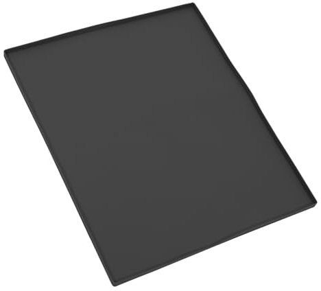 GALPADA Tapis de Protection Silicone pour Lave Linge et Sèche Linge Housse Antidérapante pour Haut de Machine à Laver Noir Rangement Pratique pour Produits de Buanderie