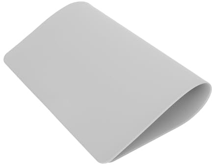 DECORNIJIA Dual-sided Grey Leather Manicure Hand Pad Nail Art Mat Soft Flexible Waterproof Desk Mat for Nail Salon and Home Use
