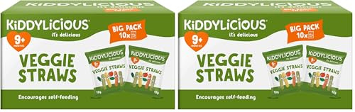 Kiddylicious Veggie Straws Box - Delicious Snacks for Kids - Suitable for 9+ Months - 20 Packs