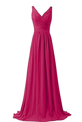 Leader of the Beauty - Vestido - Trapecio - Sin Mangas - para Mujer Rosa Fucsia 48