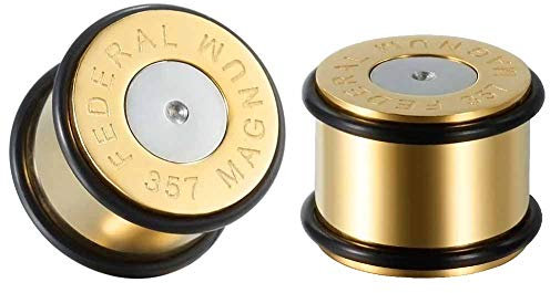 COOEAR Chirurgenstahl Plugs Ear Gauges Piercing Ohrringe Bar Style mit zwei O-Ringen Stretchers Expander Größe 2g (6mm) bis 5/8 (16mm)