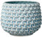 Bloomingville Blumentopf Pinecone Retro Übertopf Vintage Pflanztopf für Zimmerplanzen L (16,5 cm ø) Öffnung: 12 cm ø, sky blue blau, Keramik