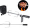 Asador Eléctrico Automático, Asador Giratorio Electrico Asador Barbacoa Kit de Asador Universal Parrilla Juego de Brocheta de Parrilla Accesorios para Grill BBQ Asador de pollo giratorio