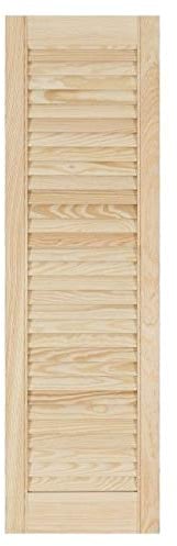 Louvre Door – Pine Wood – Vented Open – Ready to Paint Internal Louvre Cupboard Doors – Slatted Wardrobe Doors – Various Sizes (993mm (39.1) Height, 294mm (11.6) Width)