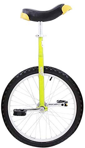 NANANA Einrad 16/18/20 Zoll Single Round Kinder Erwachsene Balance Radfahren Übung, Balancieren Einrad Farbe Fahrrad, Einrad Erwachsenen Kindern,Gelb,16inch