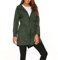 SotRong Vêtement de pluie coupe-vent, léger et pliable pour femme, capuche, pour la marche, le camping, vert foncé, M