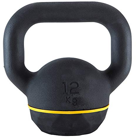 Kettlebell Gewichte 6-20 kg Gusseisen Ideal für Ganzkörpertraining und Krafttraining Funktionelle Fitness,12kg