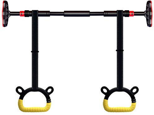 Barra Dominadas Barra De Tracción De Puerta Portátil, Instalación Sin Tornillos del Anillo Infantil De Barra Horizontal Montada En La Pared, 65-180 Cm, Carga Segura 300 Kg