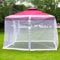 SMLJFO Sombrilla de jardín, mosquitera, rectangular, 300 x 300 x 230 cm, cubierta de red para jardín, cenador, balcón, patio, color blanco