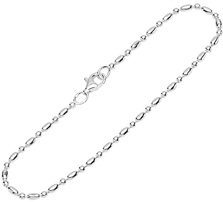 NKlaus Armband 925 Sterling Silber 20cm Kugelketten Variation glänzend Damen Armkette 12284