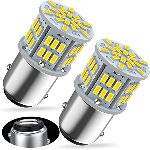 P21/5w 1157 Bay15d LED Ampoules 12V 24V, 54SMD Super Brillant Blanche 6000K, Pour les feux de freinage, feu stop, les feux arrière, etc. Ne convient pas aux bateaux. (Lot De 2)