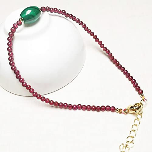 wrtgerht Natürlicher Granat Malachit Fußkettchen Feng Shui Nafu Damen Luxus Fußkettchen Talisman Wohlstand Geld Glück Fußkettchen 2022 Neuer Urlaubsschmuck Zinnober