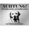 Indigos UG - Schild Labrador - bedruckt - Achtung Ich belle & beiße nicht, ich fresse am Stück! - Aluverbundplatte Edelstahl Look - 20x15 cm - Spruch - Deko Geschenkidee Hund Zaun Türschild