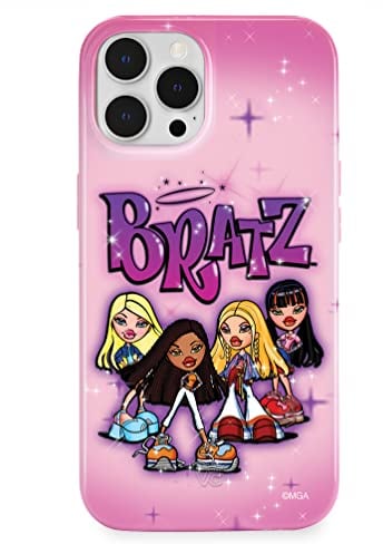 Velvet Caviar x Bratz for iPhone 13 Pro Max Case for Women - Cute Protective Bratz Dolls Phone Cases - Compatible with MagSafe - Pink Airbrush Angelz