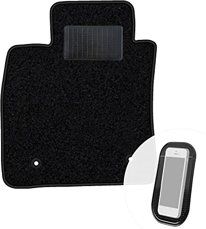 moto-MOLTICO Fahrer Fußmatte Auto Velours Fahrerseite Autoteppiche Schwarz Fahrermatte 1-teilig passend für Renault Clio IV 2012-2020