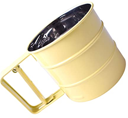 Angoily Stainless Steel Flour Sifter Mesh Flour Sieve for Baking Handheld Sifting Strainer Cake Baking Filter Random Color