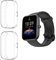 HOMTERN Confezione da 2 custodie compatibili con AMAZFIT Bip 3 Case/Bip 3 Pro, custodia flessibile in TPU con copertura completa antiurto antigraffio, confezione da 2