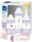 MAM Easy Start Anti-Colic Welcome Set, Baby Erstausstattung mit 3 Anti-Colic Flaschen, Schnuller und Schnullerband, Baby Geschenk Set, ab der Geburt, blau