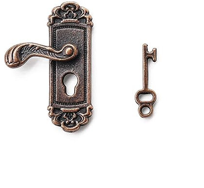 Odoria 1/12 Miniatur Türgriffe Türklinke Links Puppenhaus Zubehör, Bronze