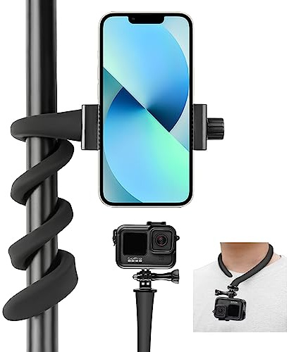 Taisioner Support de téléphone flexible pour poussette, vélo, chariot, bateau, smartphone compatible avec GoPro Hero 12/11/10/9/8/7/6/5/4 AKASO Insta360