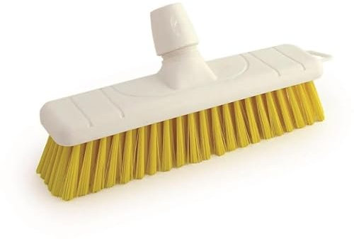 Soft Sweeping Broom Head - Yellow Indoor Bristles - Lightweight & Durable for Dust-Free Hardwood, Tile & Laminate Floors