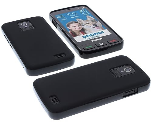 foto-kontor Custodia compatibile con cellulari Brondi Smartphone Amico Pocket cover in gomma TPU di colore nero