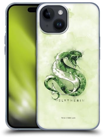 Head Case Designs Offizielle Harry Potter Slytherin Deathly Hallows XVI Gelhülle [Militärischer Schutzgrad] Kompatibel Mit Apple iPhone 15 Und Kompatibel Mit MagSafe