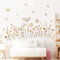 decalmile Boho Garden Flower Wall Decals Wildflower Floral Dandelion Daisy Wall Stickers Baby Nursery Girls Room Bedroom Wall Decor