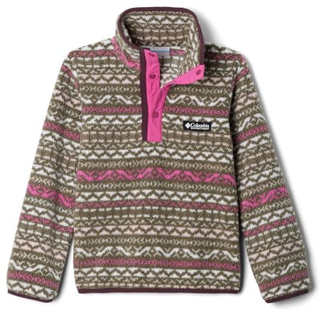 Columbia Helvetia II, Felpa in Pile con Mezza Cerniera a Fantasia, Unisex per Ragazzi