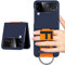 XZEIT Cover per Galaxy Z Flip 4, Cover per Samsung Galaxy Z Flip 4 5G Custodia, Custodia Bracciale per Samsung Galaxy Z Flip4, Drop Shock e Shock Cover per Samsung Galaxy Z Flip 3 (Blu Navy)
