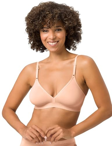 BeeDees Damen Soft-BH Microfun N Pale Peach, 90B ohne Bügel