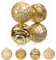 Oairse Bolas de Navidad grandes de 10 cm, adornos inastillables, grandes bolas de Navidad doradas para árbol de Navidad, 4 piezas de adornos para árbol de Navidad, decoración de fiesta de boda