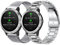 20mm Metall Armband for Garmin VivoActive 6 5 3,Forerunner 165/55/245/645 Armband, 2Pack Metallarmband Edelstahl Armbands for Garmin Venu/Venu Sq/Sq 2/Venu2 Plus Frauen Männer Silber