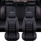 VBCXGVR Autositzbezüge für Jeep Wrangler S Wrangler Jl Wrangler Jk Wrangler Rubicon Leder wasserdicht und atmungsaktiv 5-Sitz-Sitzbezug Autoteile, Schwarz / Rot