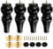 sourcing map 8 Inch Wood Furniture Legs, Set of 4 Sofa Replacement Wooden Furniture Feet Dresser Legs with Mounting Screws, for Cabinets Couch Dresser Chair Desk Ottoman Table, Black