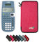 TI-30XS MultiView inkl. WYNGS Schutztasche Pink - Wissenschaftlicher Taschenrechner - Basic Paket