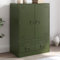 Willood Highboard Olivgrün 67x39x95 cm Stahl