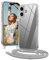 OLEPHY Handykette für iPhone 16 Hülle mit Band, Necklace Handyhülle, Transparente Schutzhülle zum Umhängen [Verstellbarem und Demontage Umhängeband], Silber