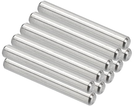 PATIKIL 10 Stück 304 Edelstahlstifte Zylinderstifte 4 x 30 mm, Passstifte Dübelstift Regalstifte Metallstifte Unterstützen Hardware für Metallgeräte Möbelinstallation Positionierung
