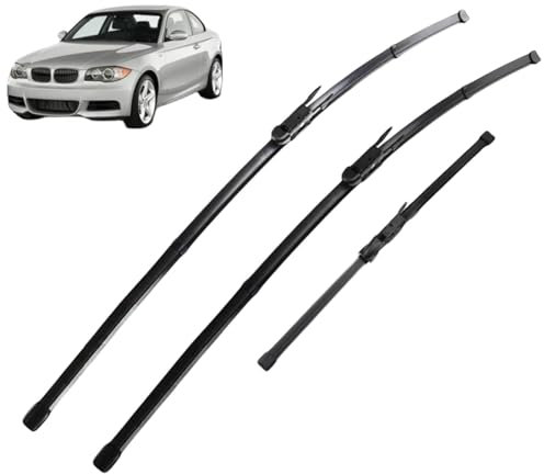 LZQbld Scheibenwischer Vorne Set für BMW 1er E81 E87 2004–2010, 20+20+12, Ersatzwischblätter Wischerblätter Windscreen Wipers